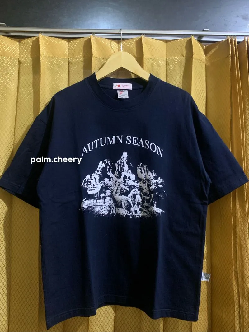 Streetwear T-shirt Pria navy photo 1