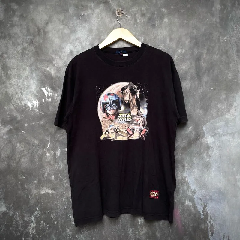 Star Wars Vintage Y2K T-shirt Pria black photo 1