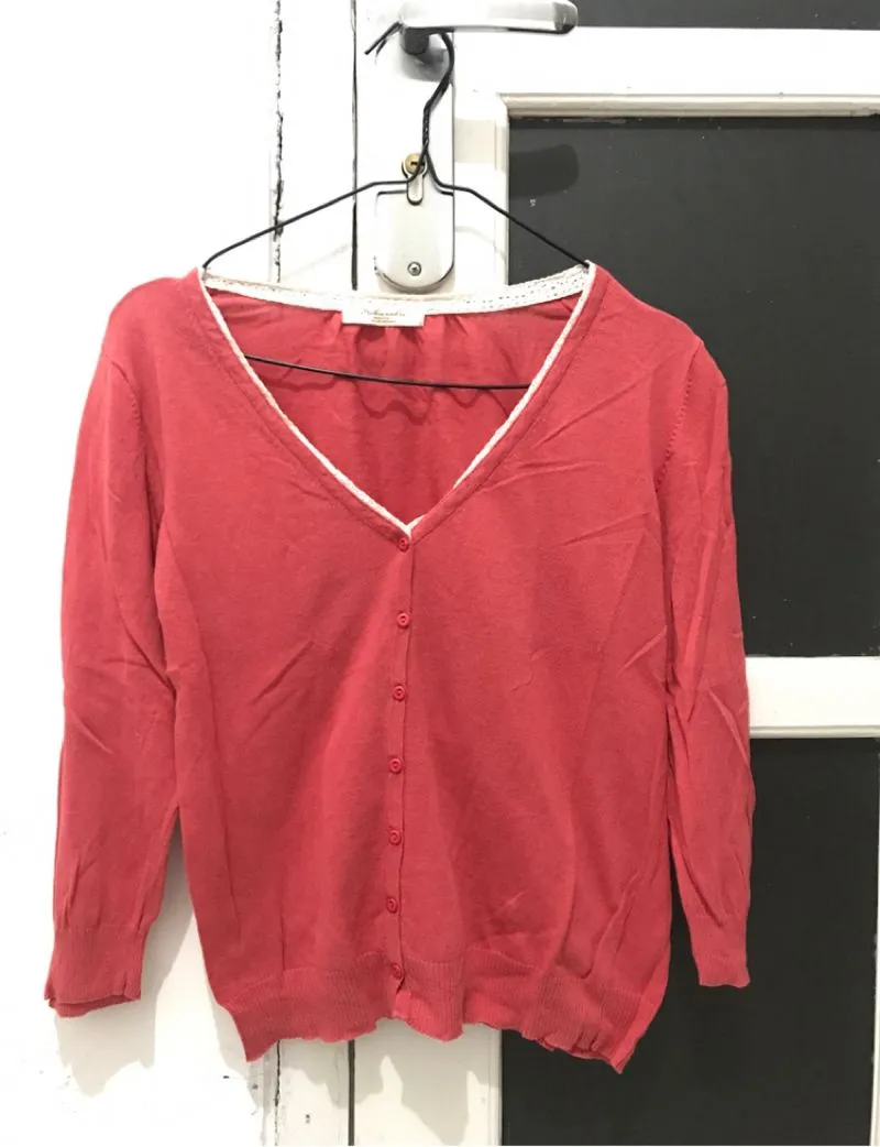 Fairy Coquette Cardigan Wanita white pink photo 1