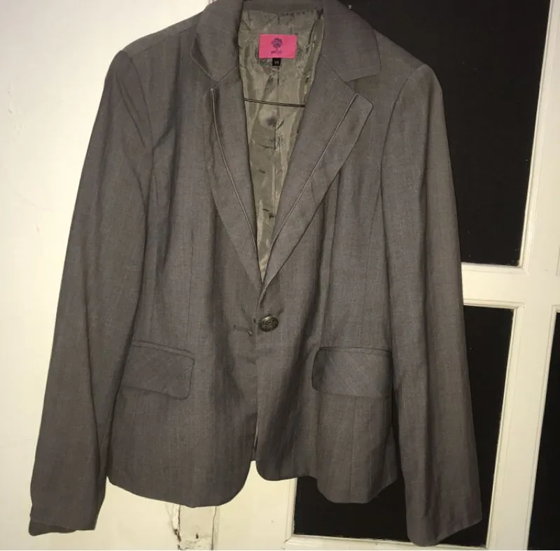 Luxury Minimalist Blazer Wanita gray photo 1