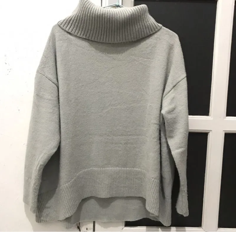Minimalist Casual Sweater Wanita gray photo 1