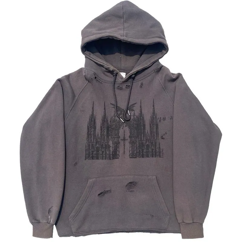 Grunge Reworked Hoody Pria gray photo 1