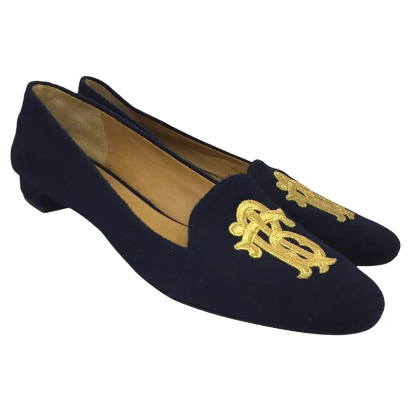 Tory Burch Minimalist Casual Loafer Wanita navy photo 1