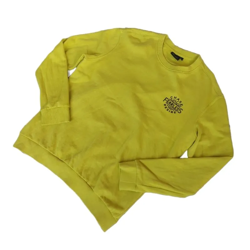 Streetwear Minimalist Sweatshirt Pria green yellow photo 1