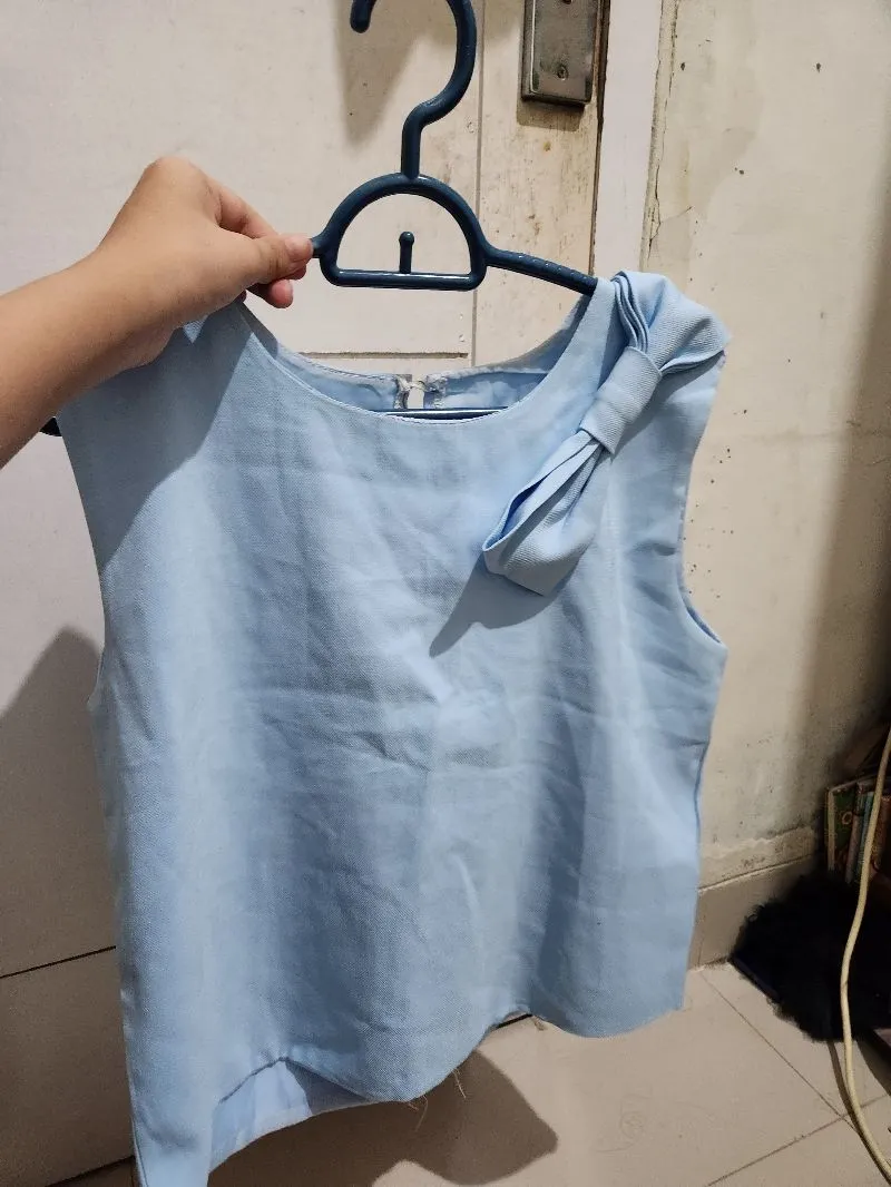 Vintage Vest Wanita blue photo 1
