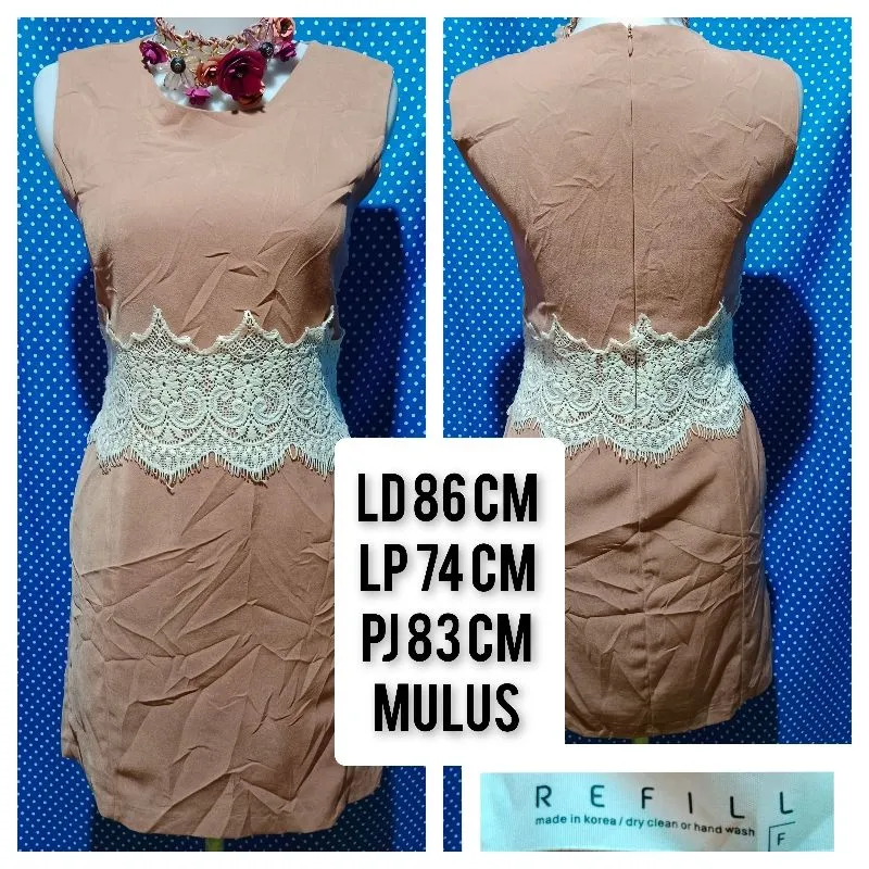 Casual Bodycon dress Wanita tan photo 1