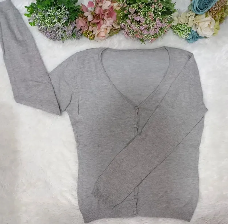 Casual Blazer Wanita gray photo 1