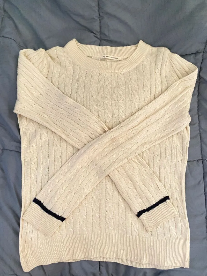 Casual Sweater Wanita cream photo 1