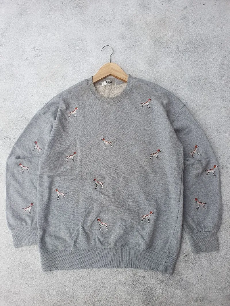 Japanese brand Streetwear Sweatshirt Pria gray photo 1