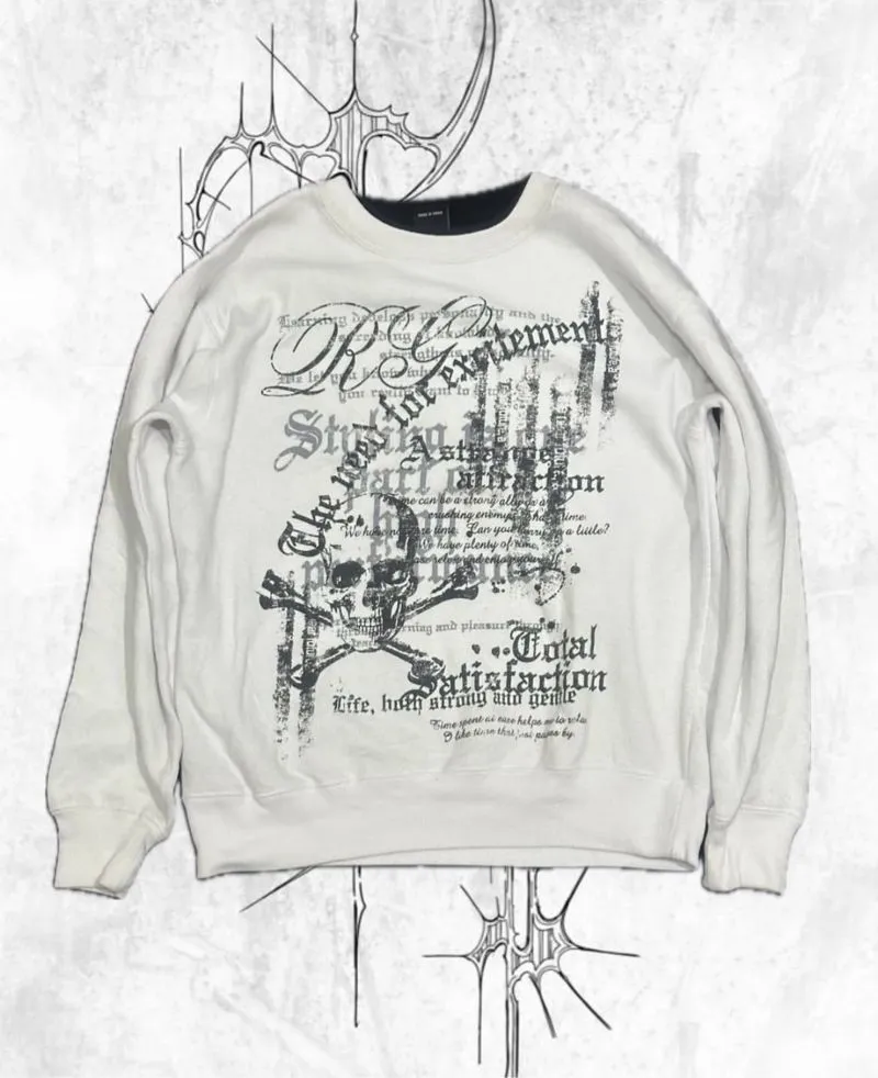 Vintage Emo Sweater Pria white photo 1