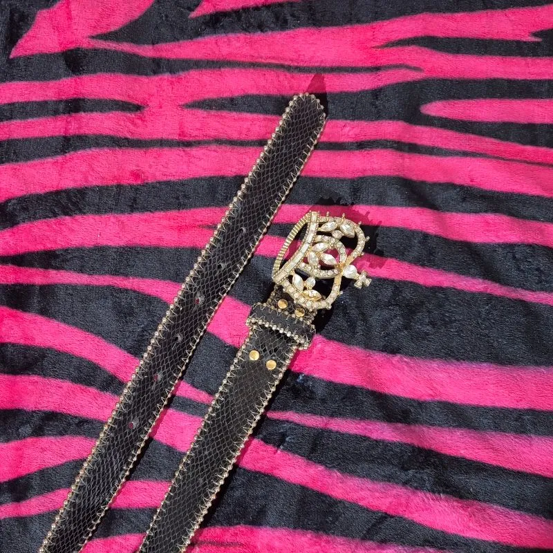 Vintage Y2K Belt Wanita gold black photo 1