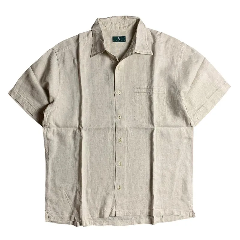 Japanese brand Streetwear Casual Formal shirt Pria cream photo 1