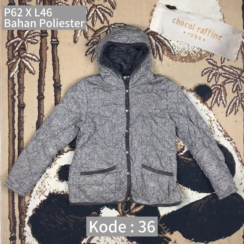 Japanese brand Vintage Casual Windbreaker Wanita gray photo 1