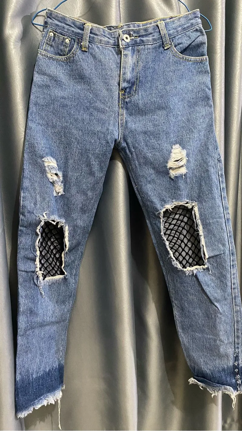 Streetwear Ripped jeans Wanita navy photo 1