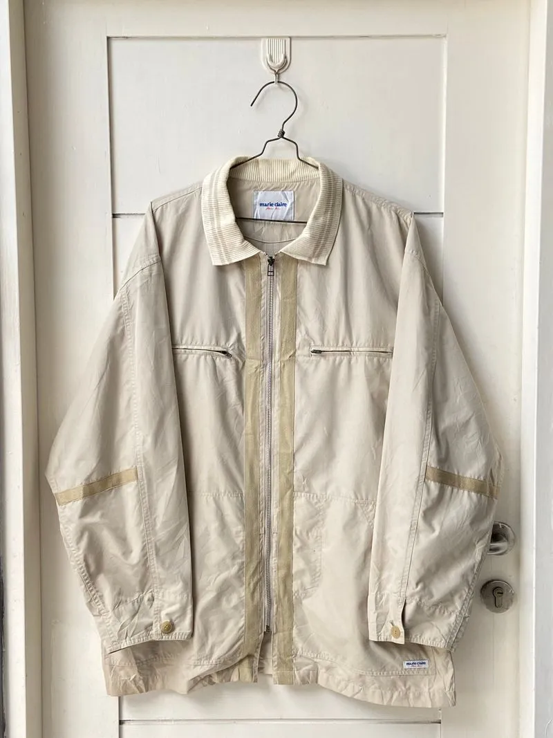 Japanese brand Casual Leather jacket Pria cream photo 1