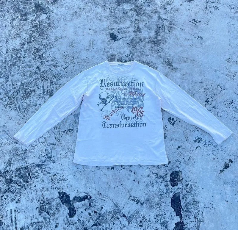 Vintage Y2K T-shirt Pria white photo 1