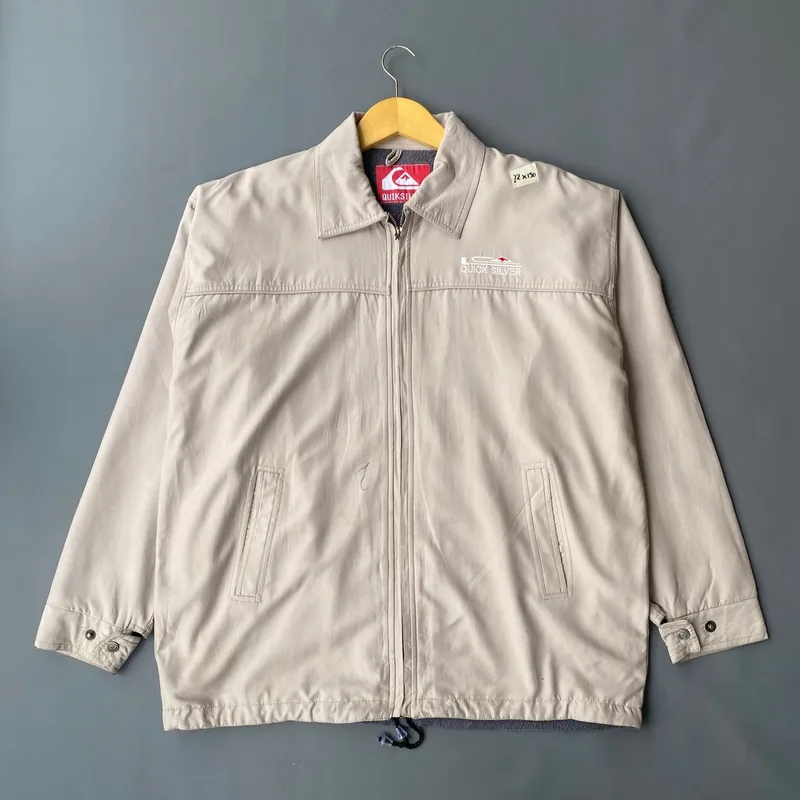 Quiksilver Vintage Casual Fleece Pria silver tan photo 1