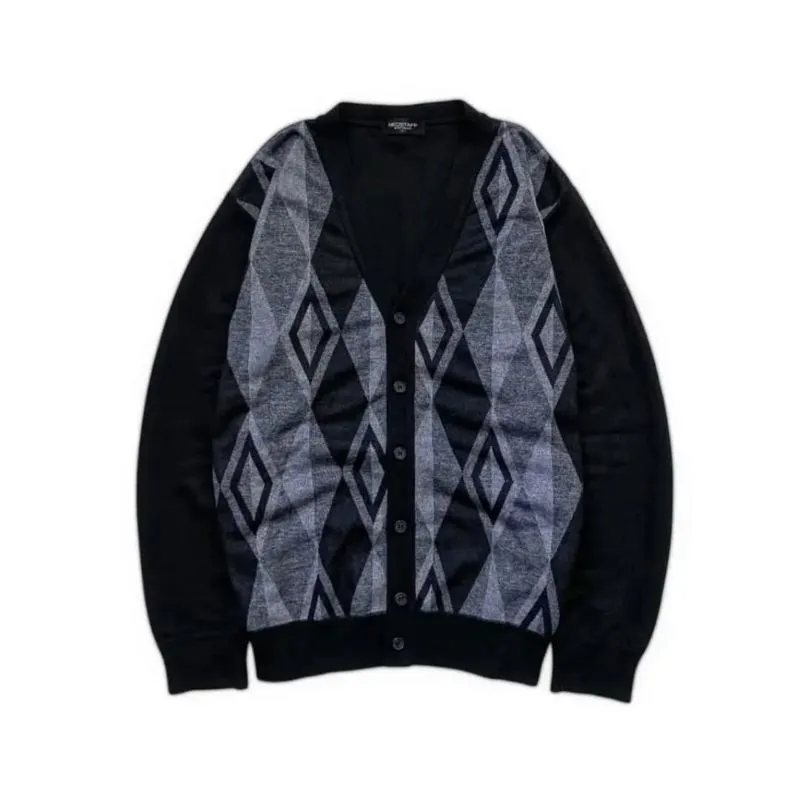 Vintage Casual Cardigan Pria black photo 1