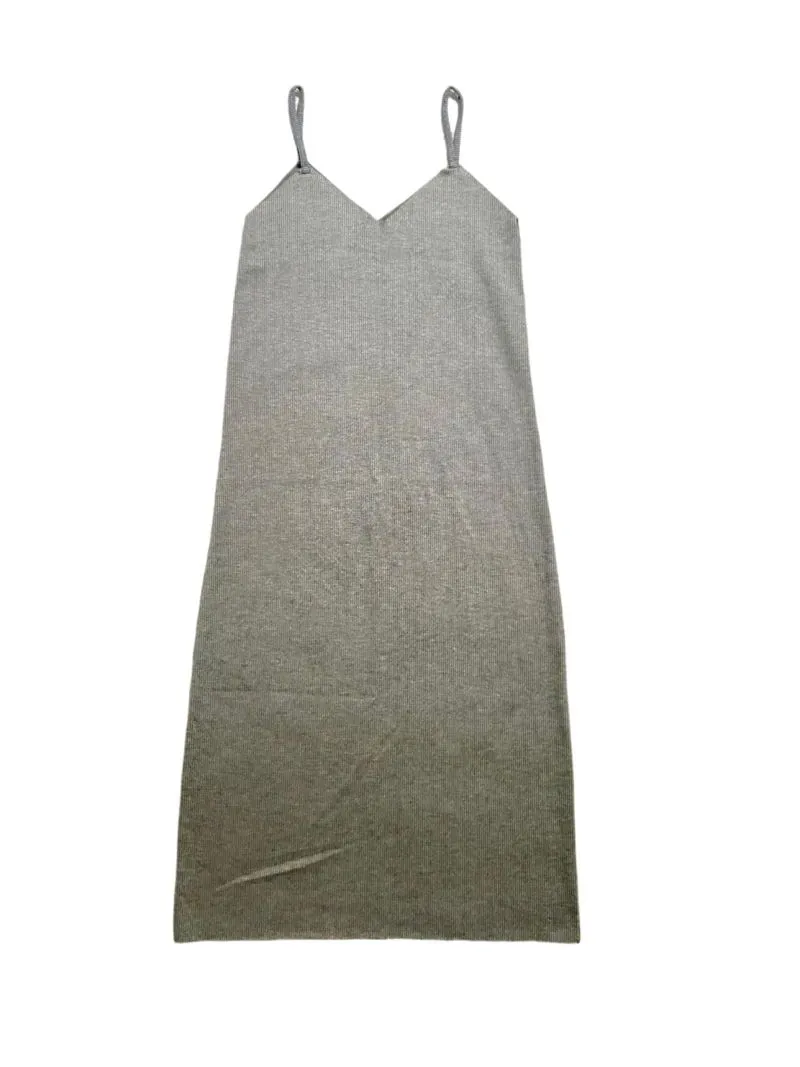 Minimalist Casual Maxi dress Wanita gray photo 1