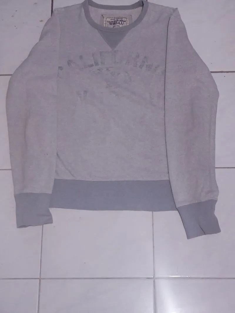 WHO.A.U Vintage Casual Sweatshirt Pria gray photo 1
