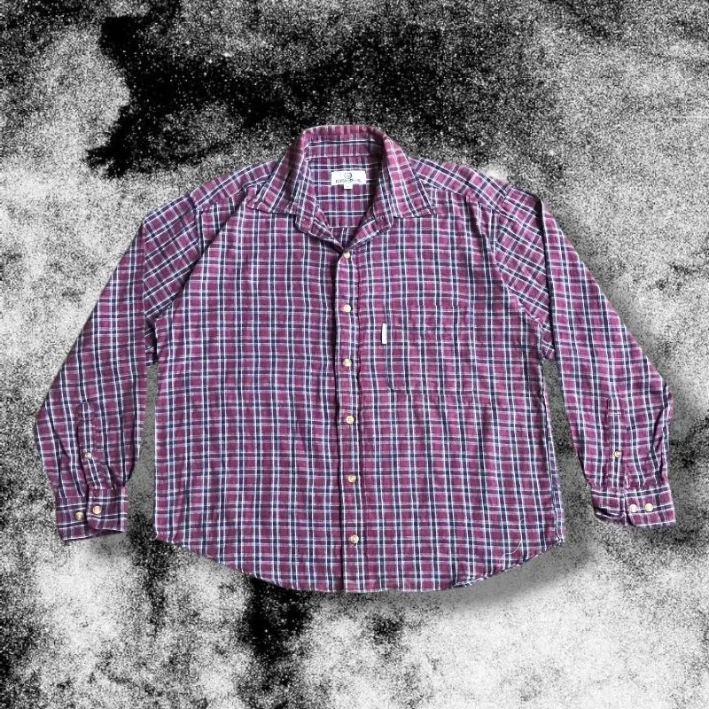 Streetwear Y2K Casual shirt Pria purple red photo 1