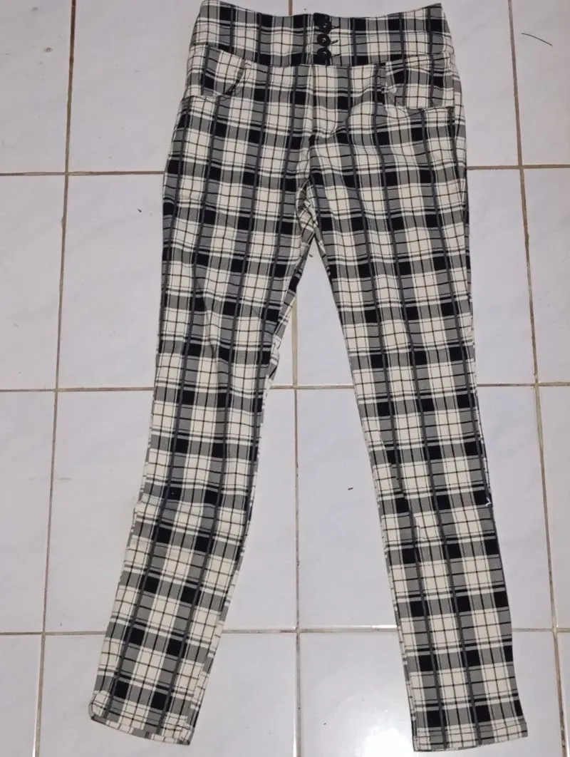 Streetwear Jeans Pria white black photo 1