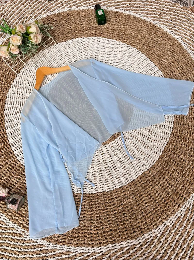 Casual Cardigan Wanita multicolor blue photo 1