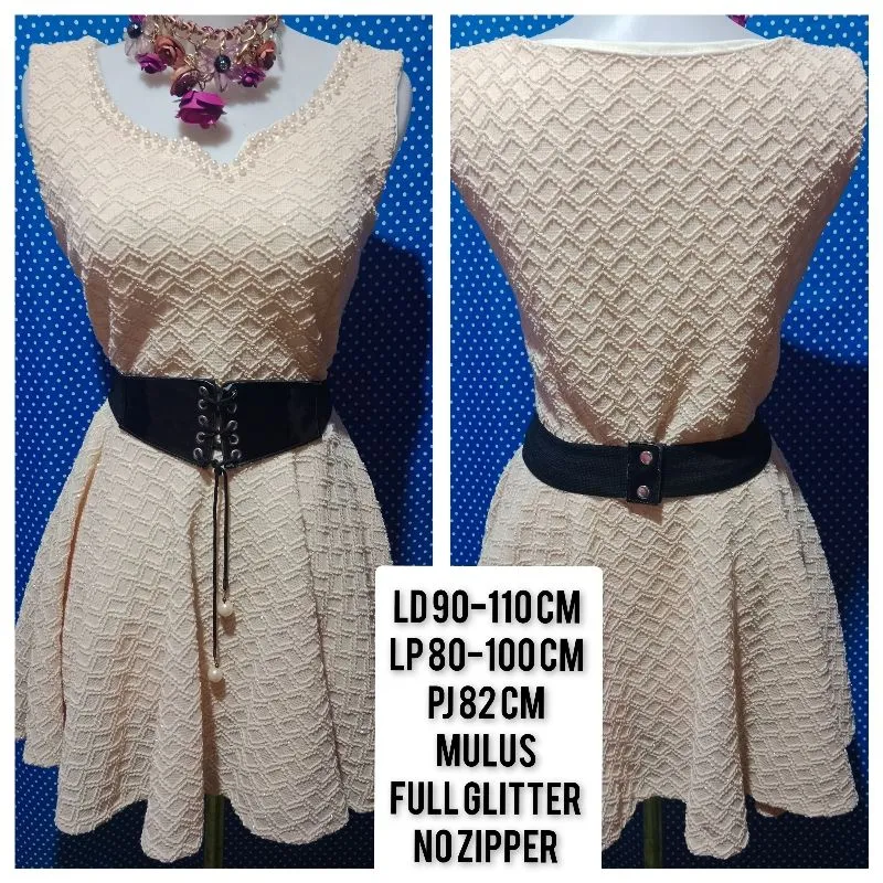 Casual Shirt dress Wanita cream photo 1