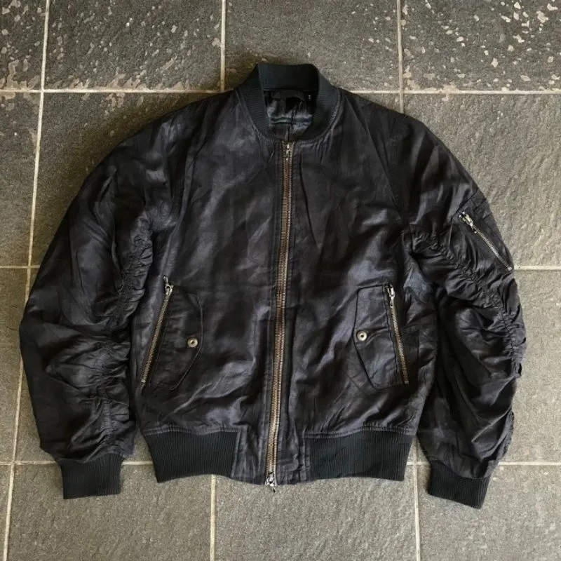 FUGA Vintage Casual Bomber jacket Pria black photo 1