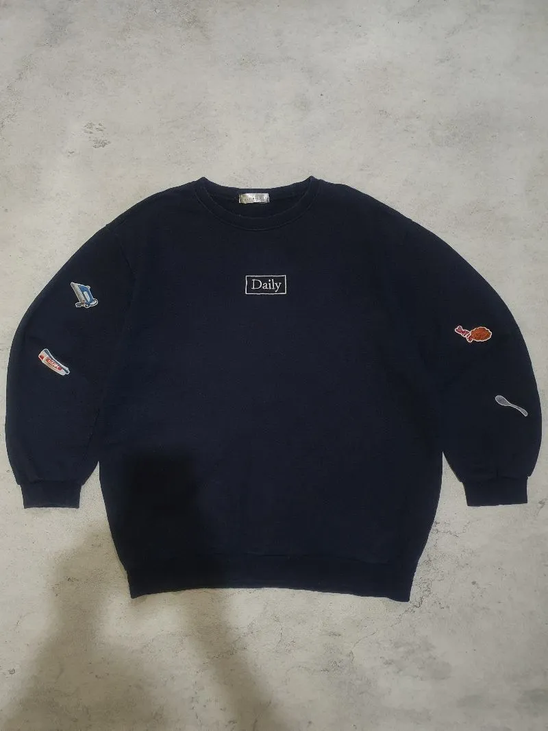 Streetwear Casual Sweater Pria navy photo 1