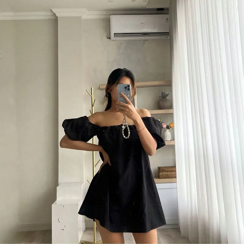 Luxury Midi dress Wanita black photo 1