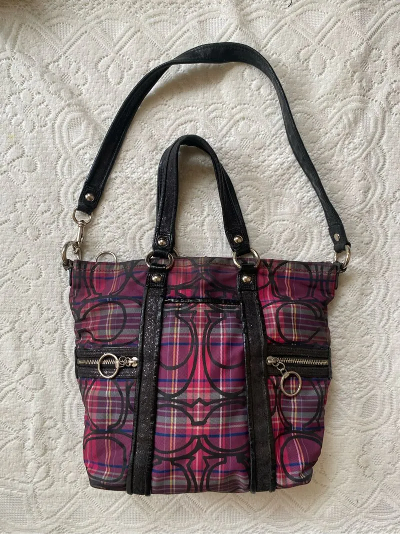 Coach Vintage Y2K Hobo bag Wanita multicolor pink photo 1