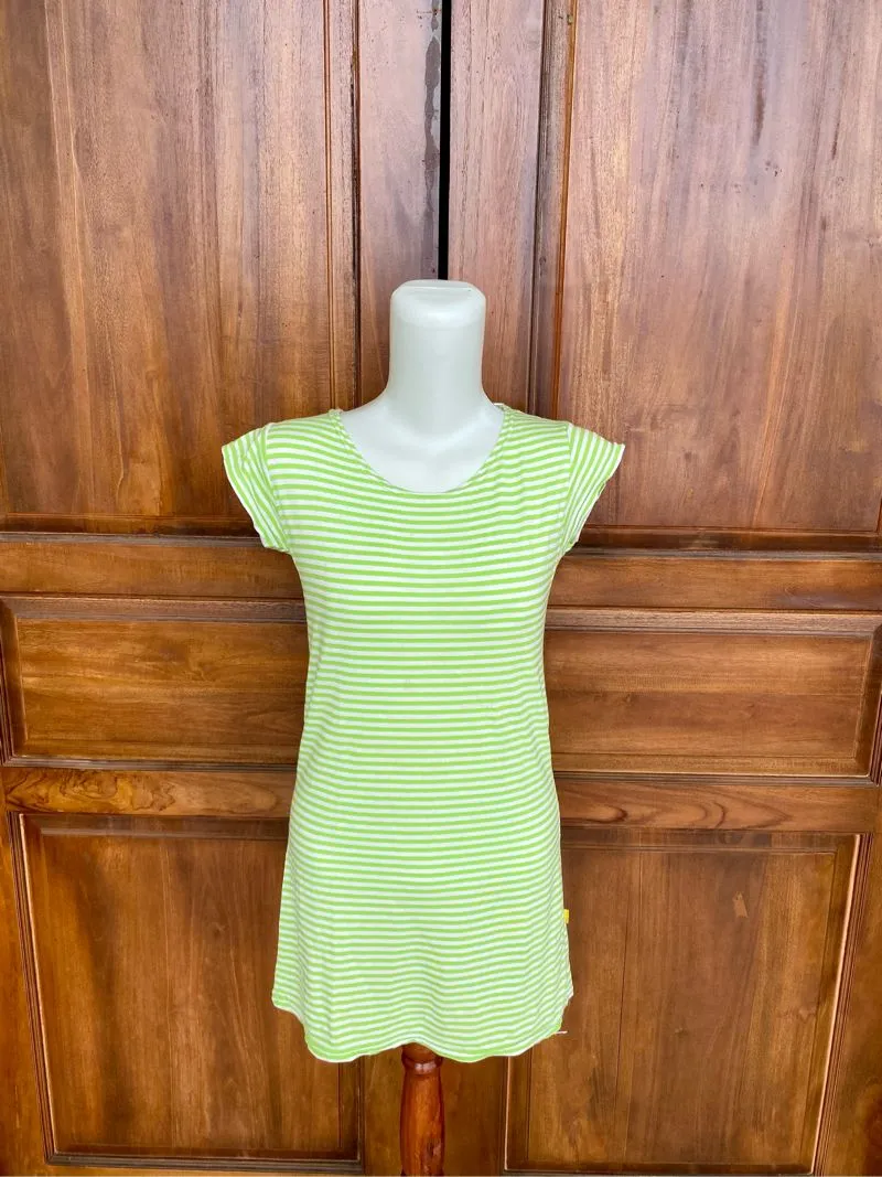 Vintage Casual T-shirt Wanita white green photo 1