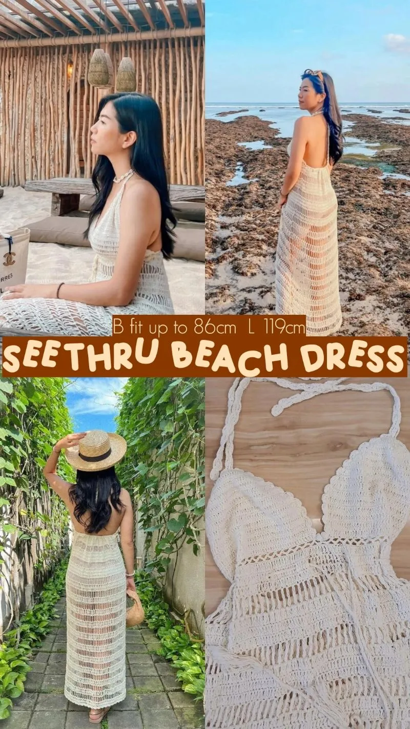 Casual Maxi dress Wanita cream photo 1