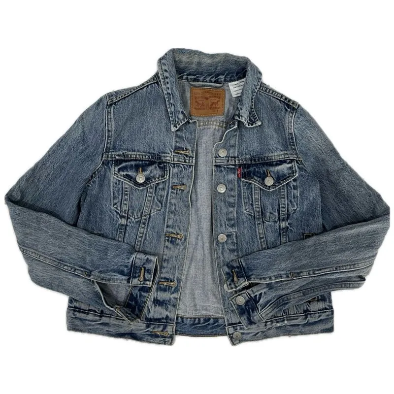 Levi's Streetwear Casual Cardigan Wanita white blue photo 1