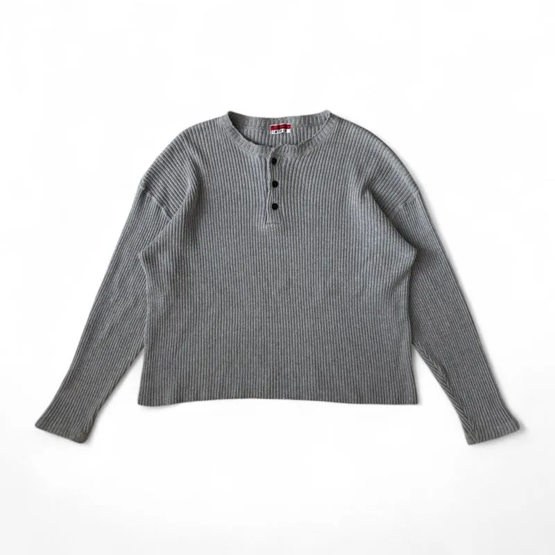 Streetwear Casual Sweater Pria gray photo 1