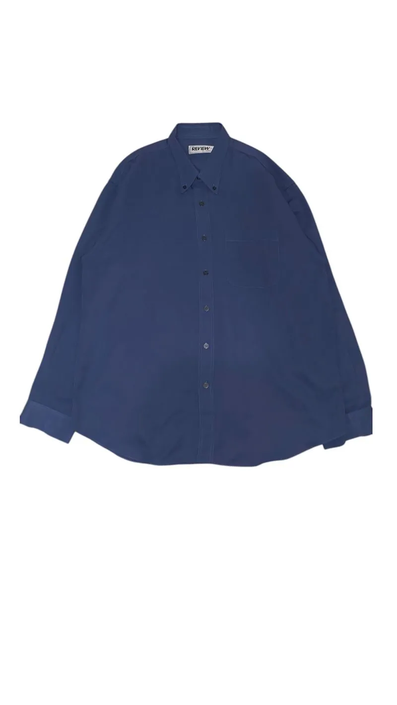 Casual Formal shirt Pria blue photo 1