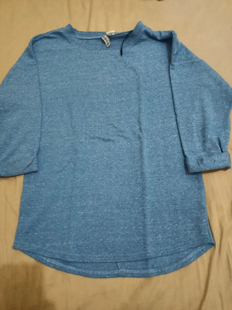 H&M Minimalist Casual Blouse Wanita blue photo 1