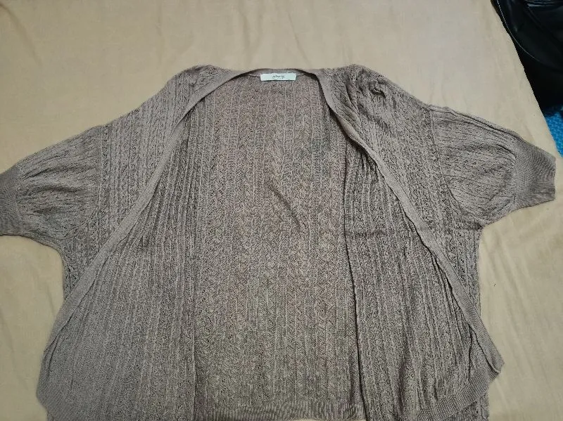 AS KNOW AS PINKY Minimalist Casual Cardigan Wanita brown photo 1