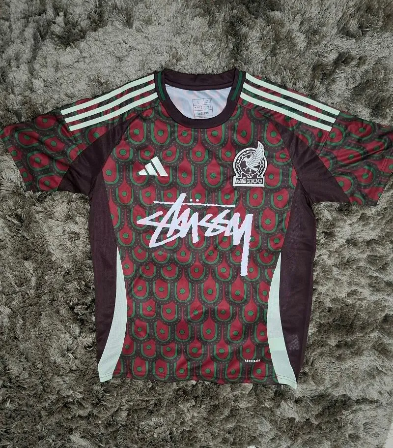 Stussy Streetwear Skater Jersey Pria red brown photo 1