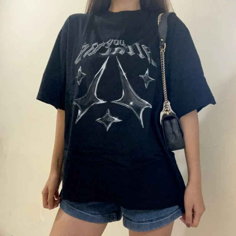 Vintage Y2K T-shirt Wanita black photo 1