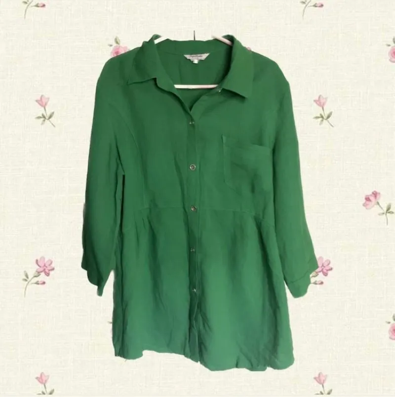 Casual Shirt Wanita green photo 1