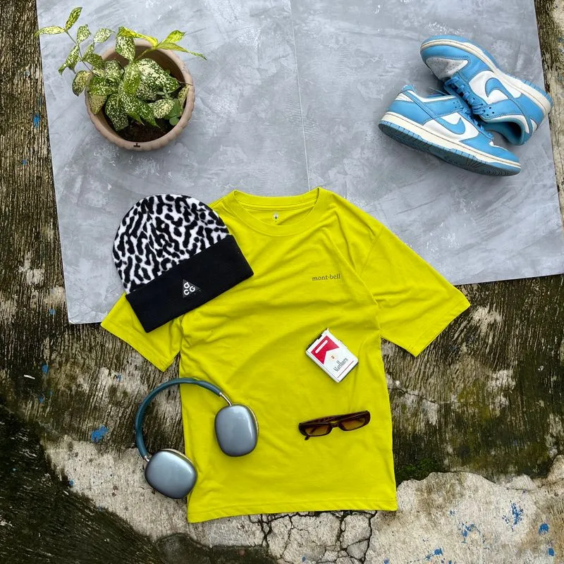 Montbell Grunge Indie T-shirt Pria yellow photo 1