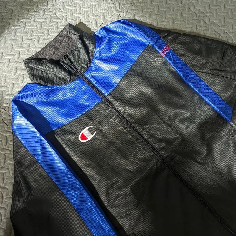 Champion Biker Casual Windbreaker Pria black blue photo 1