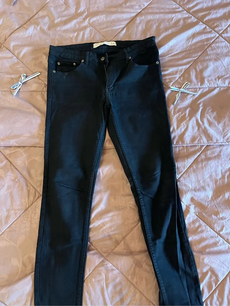 Casual Skinny jeans Wanita black photo 1