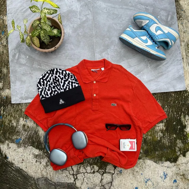 Lacoste Vintage Sportswear Polo shirt Pria orange photo 1