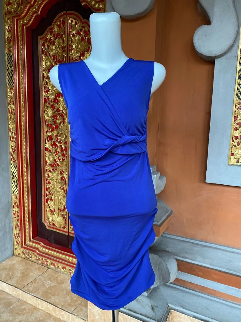 Casual Bodycon dress Wanita blue photo 1