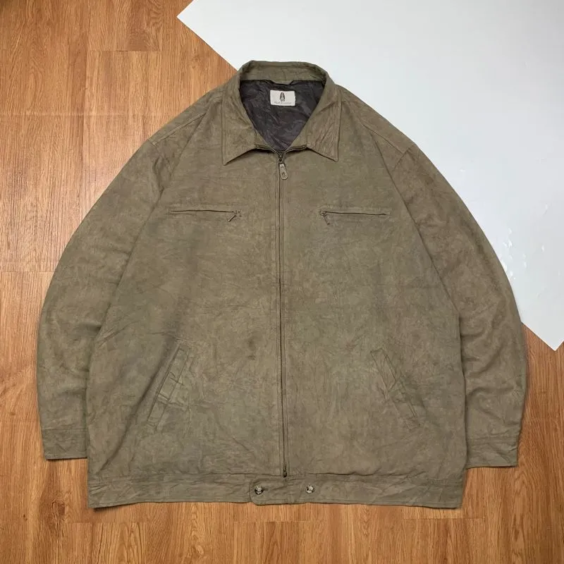 Hush Puppies Luxury Casual Leather jacket Pria gray photo 1