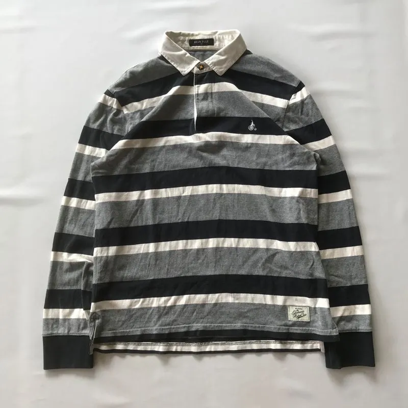 Beanpole Streetwear Casual Polo shirt Pria black gray photo 1