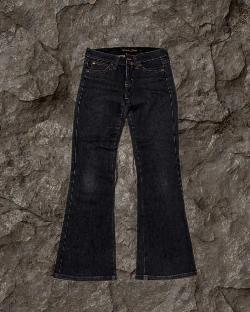EDWIN Vintage Y2K Flare pants Wanita navy black photo 1